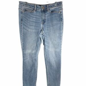 J Jill Denim Boyfriend Straight Leg Ankle Classic Blue Jeans Sz 8